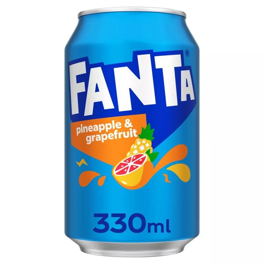 Напиток газированный Fanta ананас грейпфрут 330 мл., ж/б