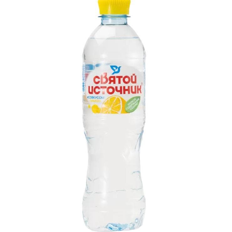 Вода негазированная Святой Источник лимон 500 мл., ПЭТ