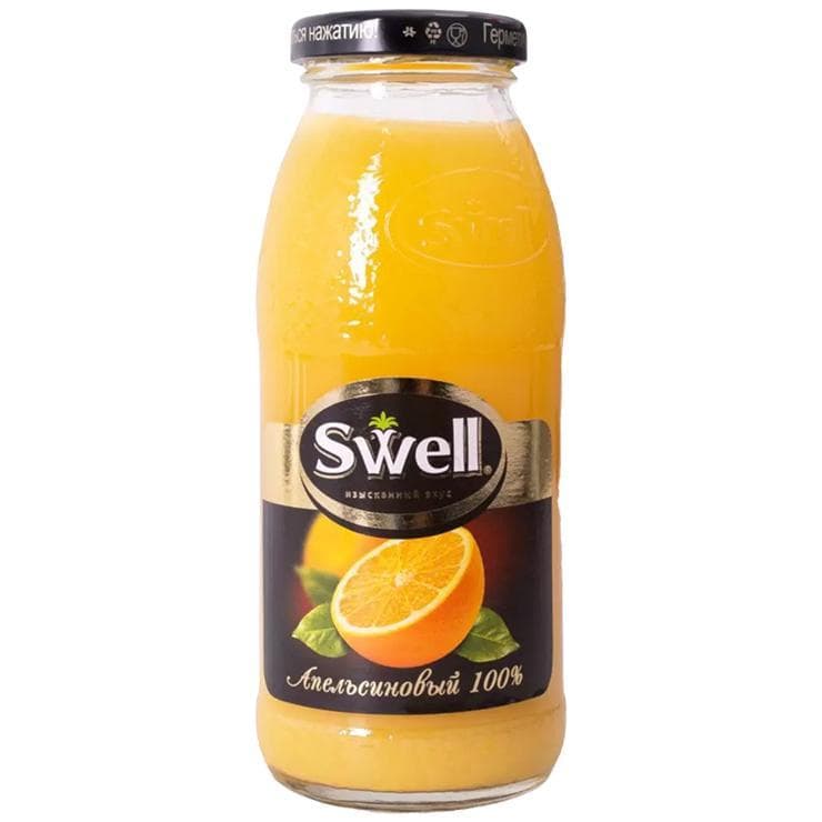 Сок Swell апельсин 100% 250 мл., стекло