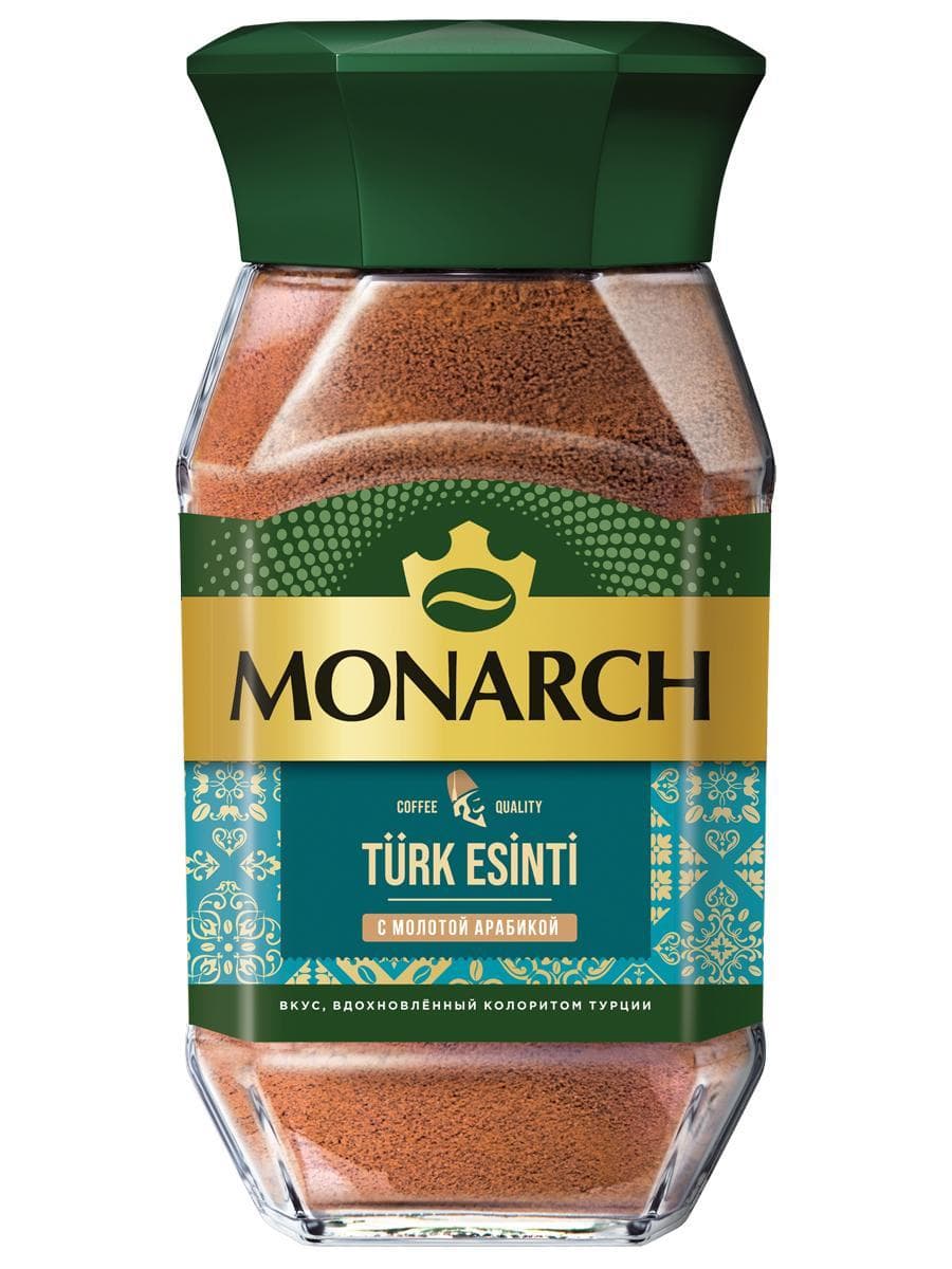 Кофе MONARCH TURK ESINTI растворимый порошкообразный c 90 гр., стекло
