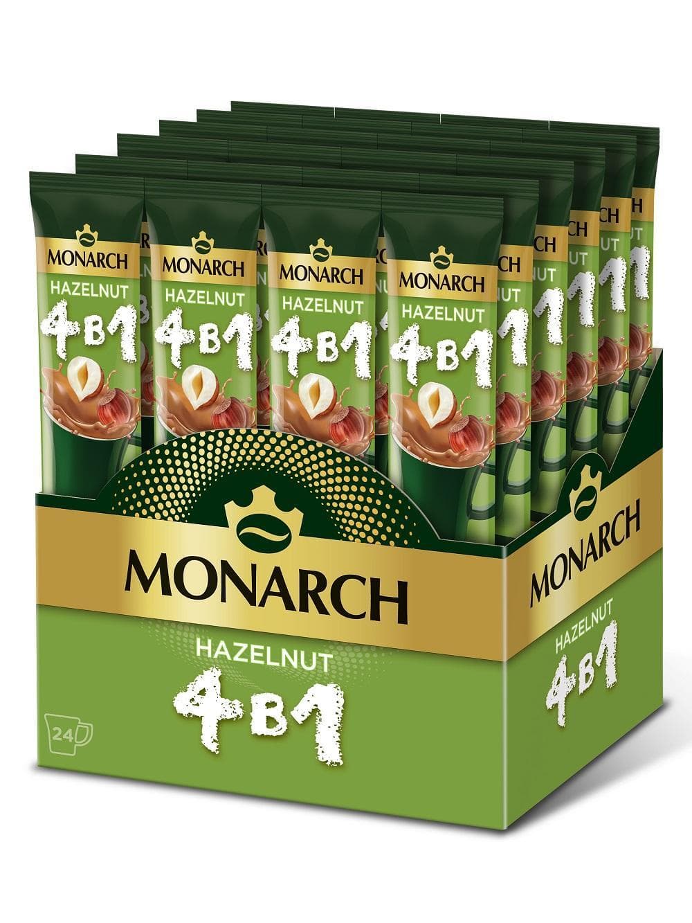 Напиток кофейный растворимый MONARCH 4 в 1 Hazelnut 13.5 гр., флоу-пак