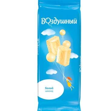 Шоколад Воздушный белый пористый 85 гр., флоу-пак