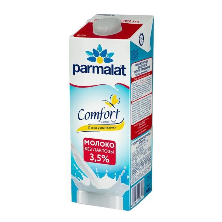 Молоко Parmalat comfort UHT безлактозное 3.5%, 1 л., тетра-пак