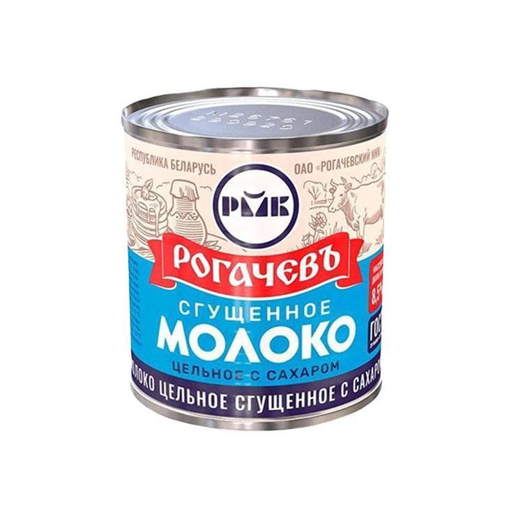 Молоко Рогачевъ сгущенное с сахаром 380 гр., ж/б