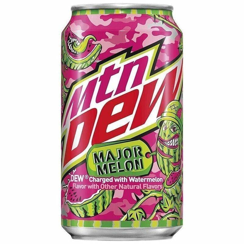 Напиток газированный Mountain Dew Major Melon арбуз США 355 мл., ж/б