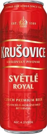 Пиво Krusovice светлое пастеризованное 4.2% 430 мл., ж/б
