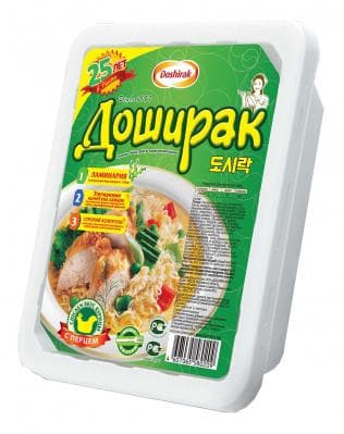 Лапша быстрого приготовления Доширак курица с перцем 90 гр., лоток