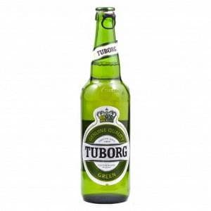 Пиво Tuborg Green светлое фильтрованное 500 мл., стекло
