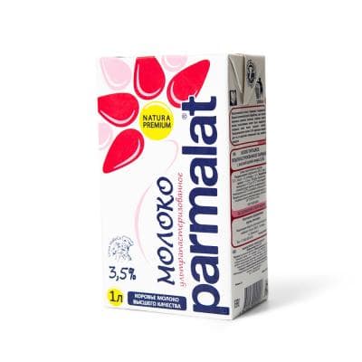 Молоко Parmalat ультрапастеризованное 3.5% 1 л., тетра-пак