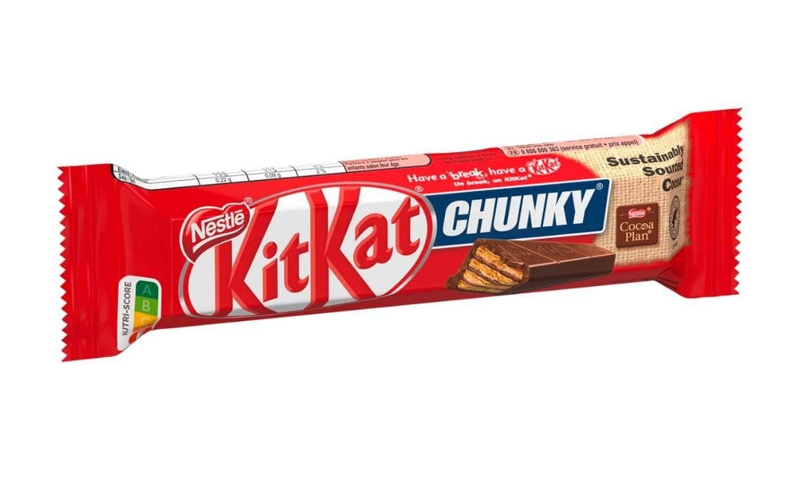 Батончик KitKat Chunky в молочном шоколаде 40 гр., флоу-пак