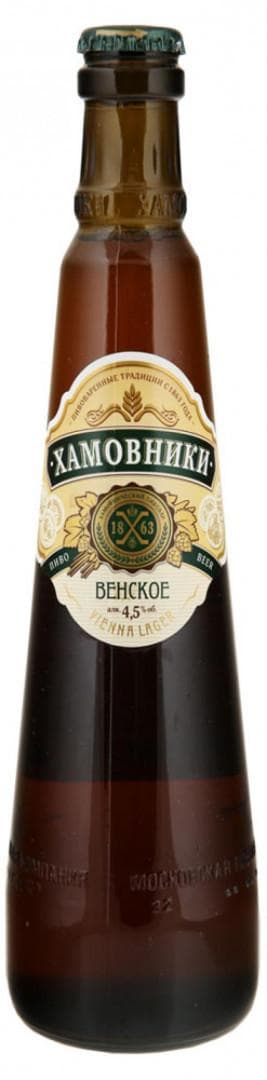 Пиво Хамовники Венское светлое фильтрованное 470 мл., стекло