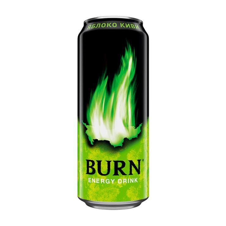 Напиток энергетический Burn яблоко киви 449 мл., ж/б