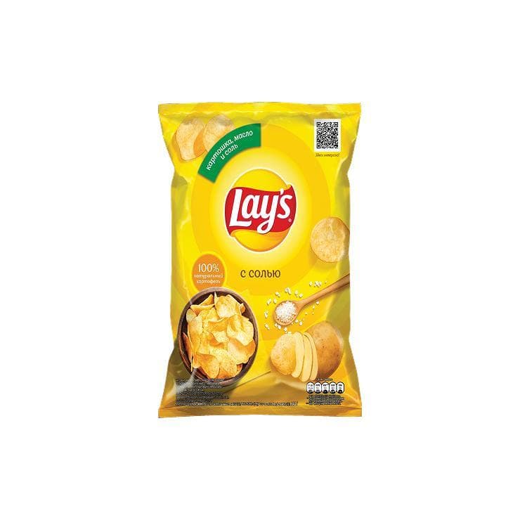 Чипсы Lay's натуральные соленые 140 гр., флоу-пак