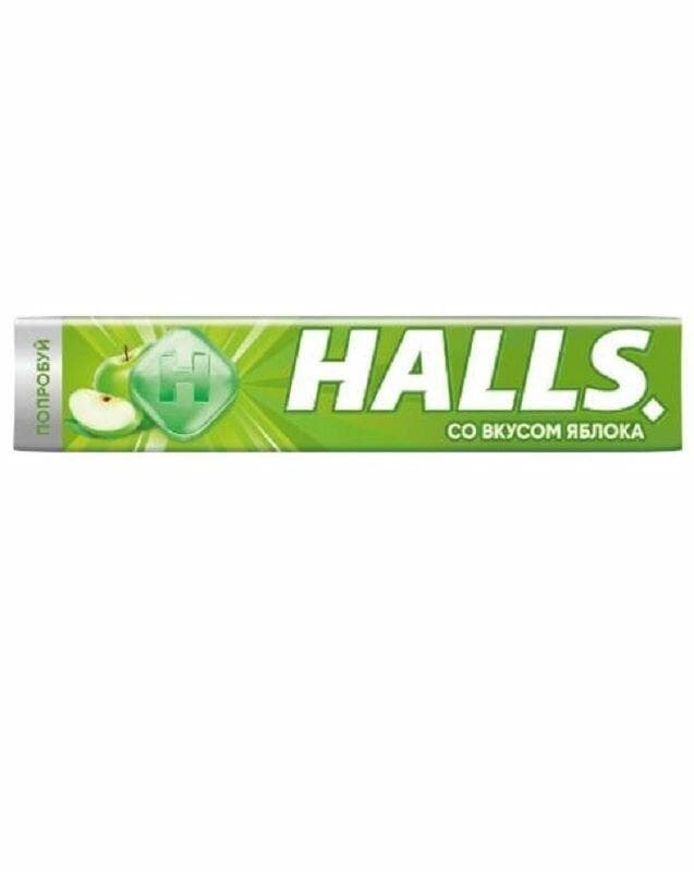 Леденцы Halls яблоко 25 гр., обертка