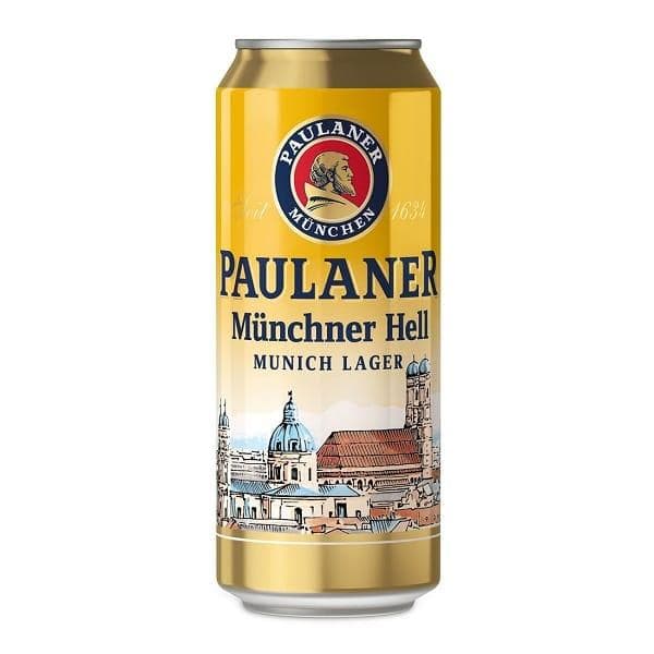 Пиво Paulaner Original Munchner Premium светлое 4.9%, 500 мл., ж/б