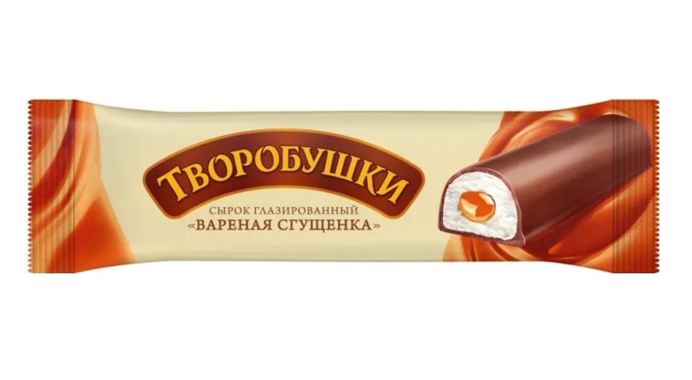 Сырок творожный Творобушки вареная сгущенка 20% 40 гр., флоу-пак