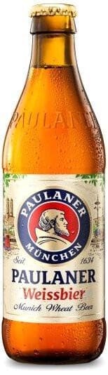 Пиво Paulaner Weissbier светлое нефильтрованное 5.5% 500 мл., стекло