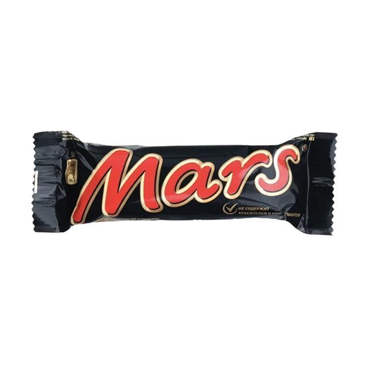 Батончик шоколадный Mars с молочным шоколадом 50 гр., флоу-пак