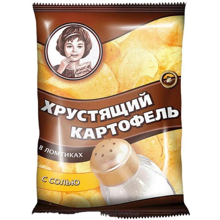 Чипсы Хрустящий картофель картофельные в ломтиках 70 гр., флоу-пак