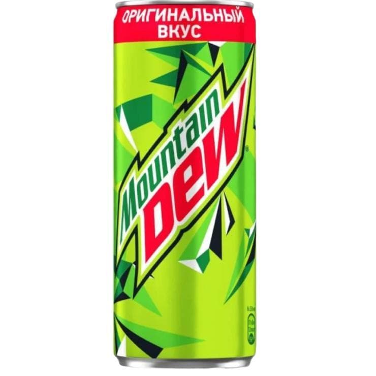 Напиток газированный Mountain Dew 250 мл., ж/б