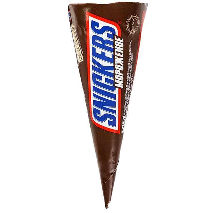 Мороженое молочное Snickers рожок 69 гр., обертка