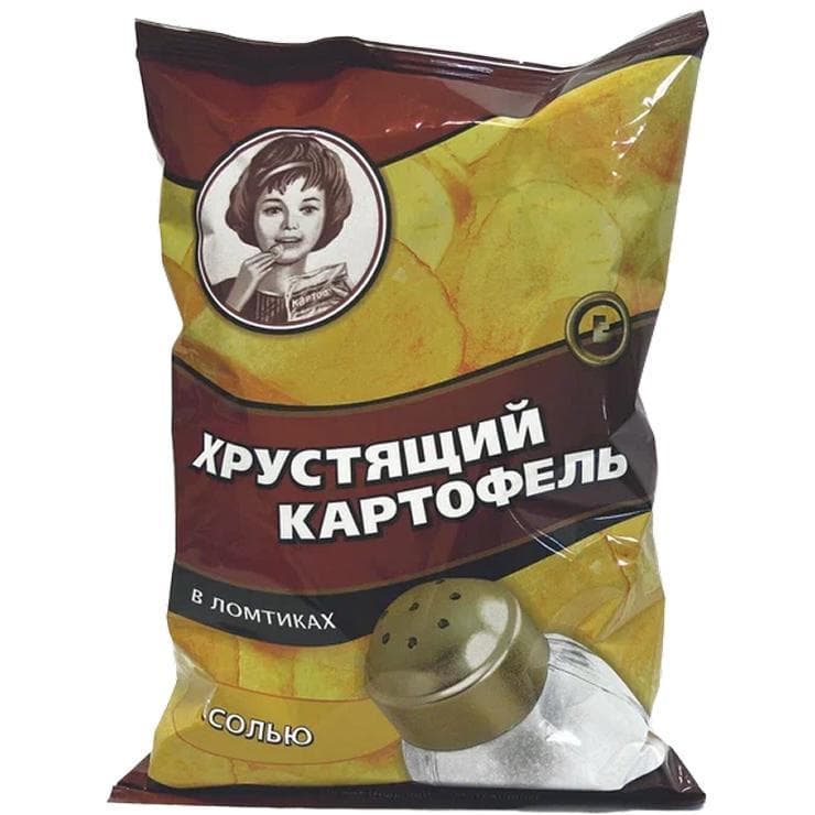 Чипсы Хрустящий картофель картофельные в ломтиках с 40 гр., флоу-пак