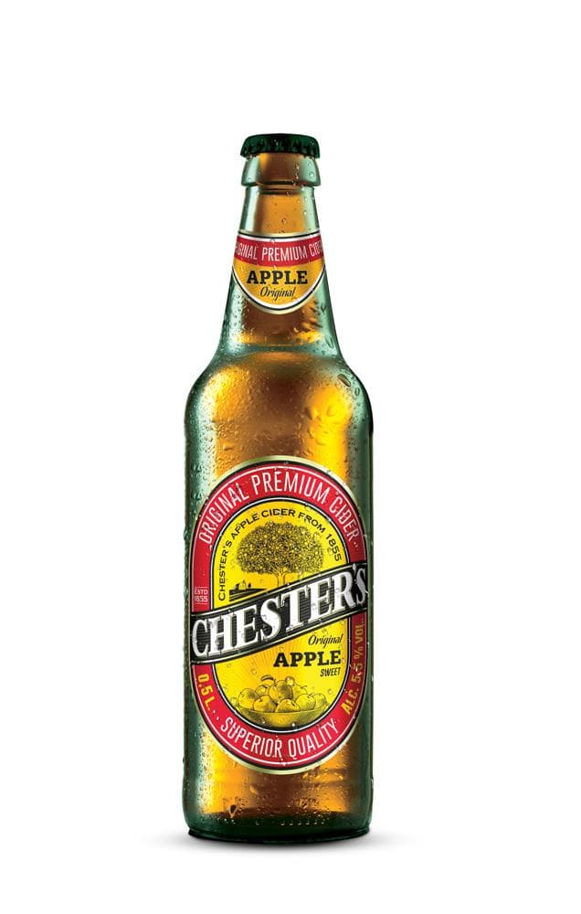 Пивной напиток Chester's сладкое яблоко светлый 450 мл., стекло