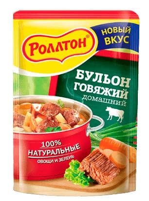 Бульон Роллтон мясной 90 гр., флоу-пак