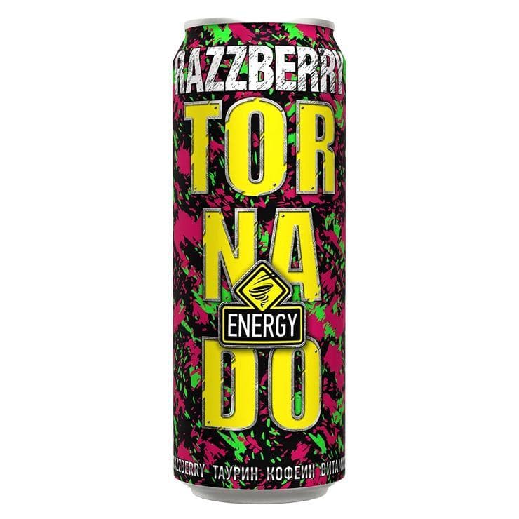 Напиток энергетический Tornado Energy Razzberry 450 мл., ж/б