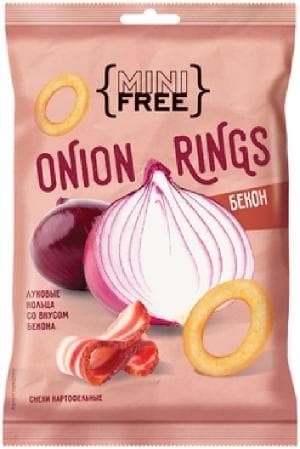 Снек Mini Free картофельные луковые кольца со вкусом 45 гр., флоу-пак
