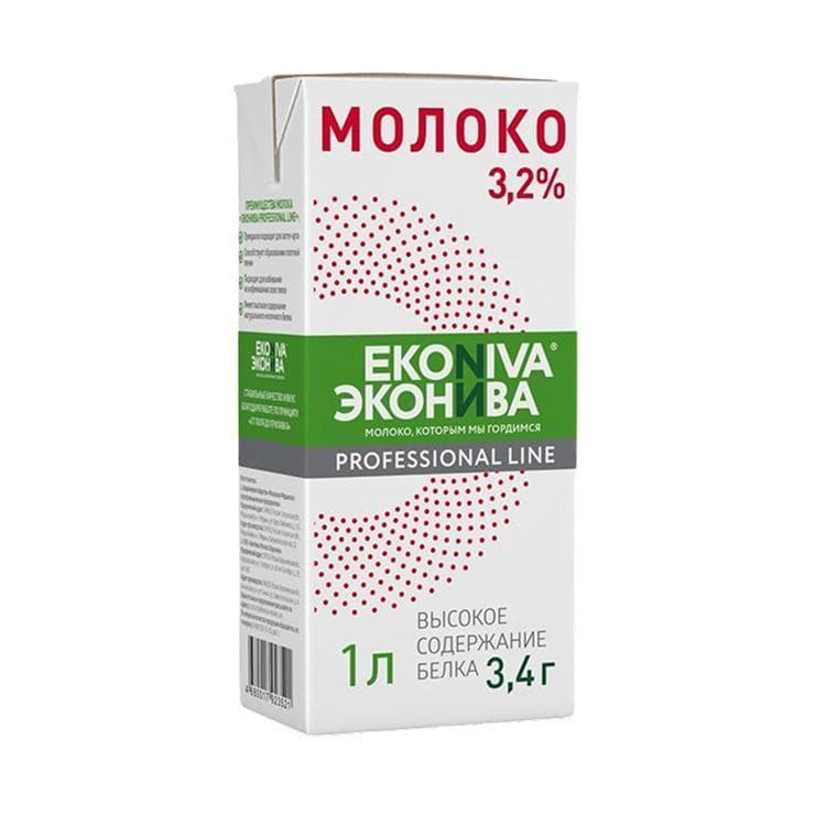 Молоко Professional Line Эконива 3.2% 1 л., тетра-пак