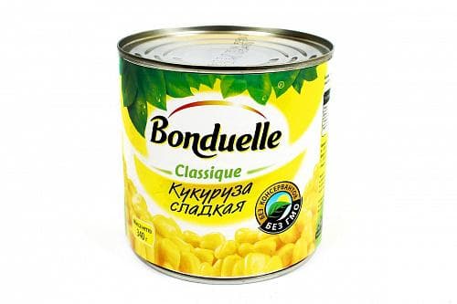 Кукуруза Бондюэль сладкая консервированная 340 гр., ж/б
