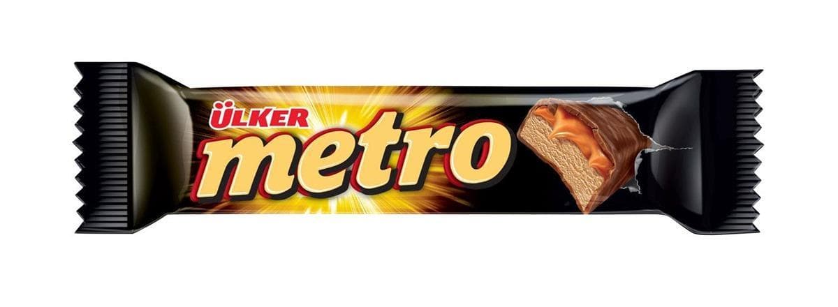 Батончик ULKER Metro с карамелью нуга, 40 гр., флоу-пак