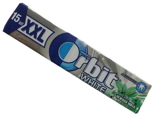 Жевательная резинка Orbit White XXL Нежная мята 20.4 гр., бумага