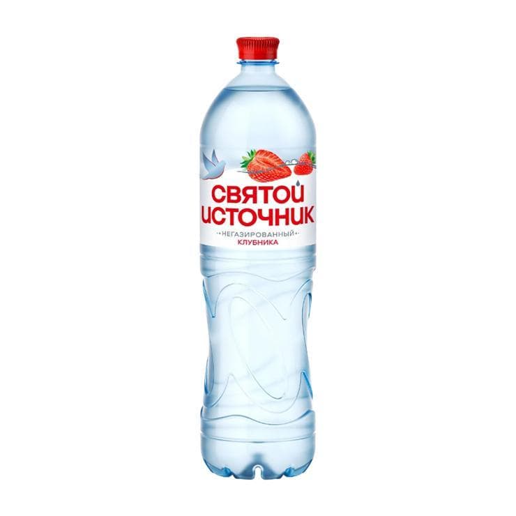 Вода негазированная Святой Источник клубника 1.5 л., ПЭТ