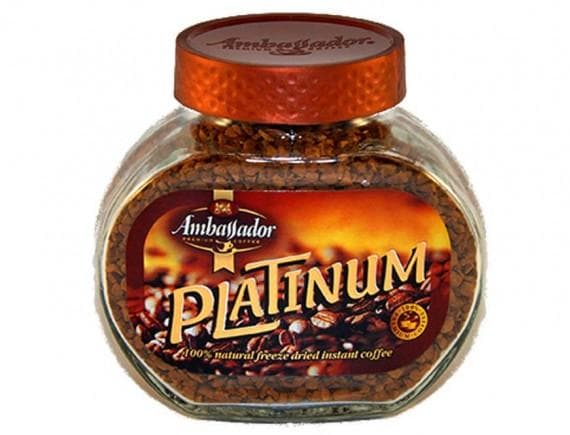Кофе Ambassador platinum растворимый сублимированный с 95 гр., стекло