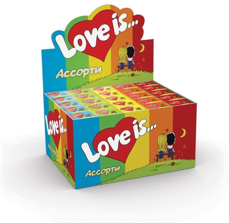 Жевательная резинка Love is Ассорти 4.2 гр., обертка