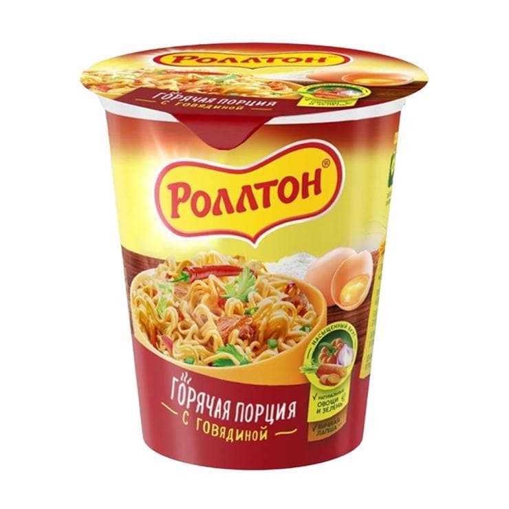 Вермишель Роллтон на домашнем бульоне с говядиной 70 гр., флоу-пак