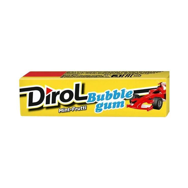 Резинка жевательная Dirol Bubble gum мята и фрукты 13.6 гр., обертка