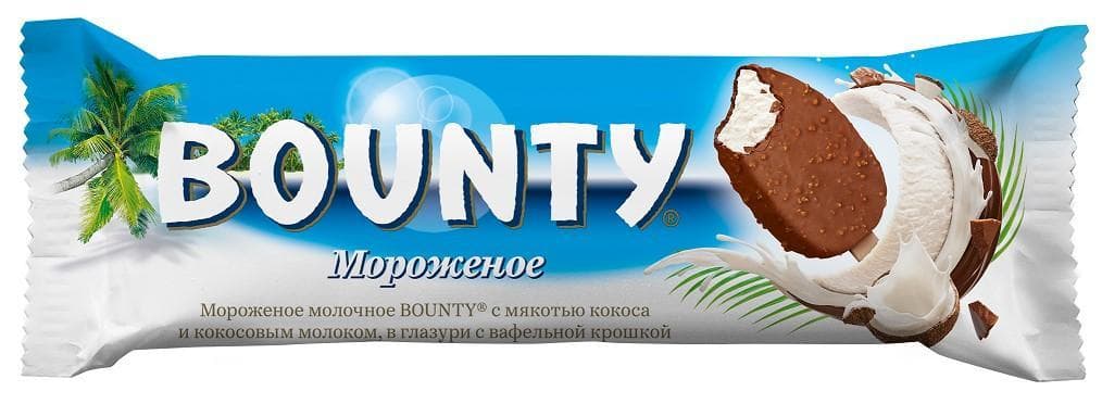 Мороженое Bounty эскимо 60 гр., флоу-пак