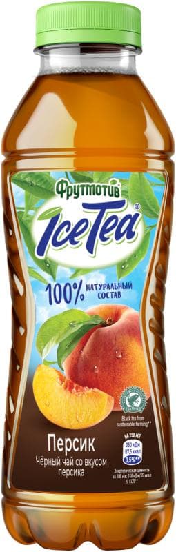 Чай холодный Фрутмотив Ice Tea черный персик 500 мл., ПЭТ