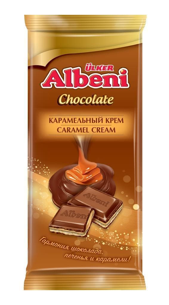 Печенье ULKER Albeni Chocolate с карамелью 85 гр., флоу-пак