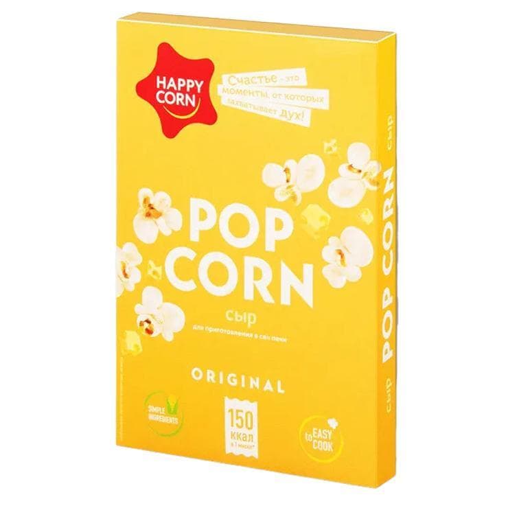 Попкорн Happy Corn сыр для приготовления в 100 гр., картон
