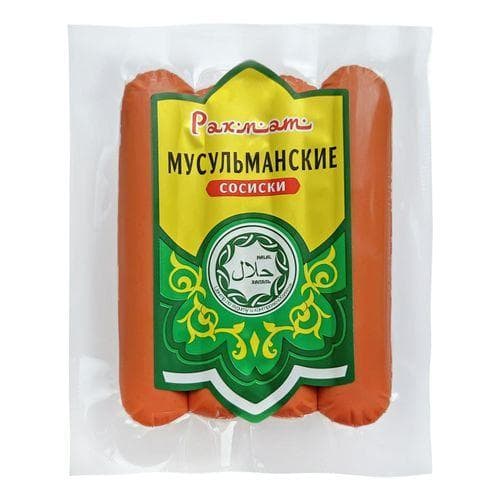 Сосиски Царицыно Халяль Рахмат Мусульманские 400 гр., в/у