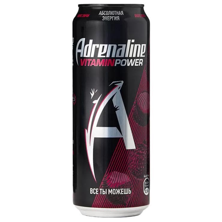 Напиток энергетический Adrenaline Rush Vitamin Power со 449 мл., ж/б