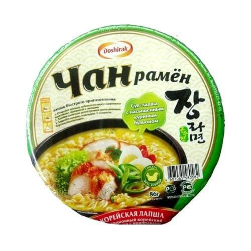 Лапша быстрого приготовления Доширак Чан рамен курица 86 гр., лоток