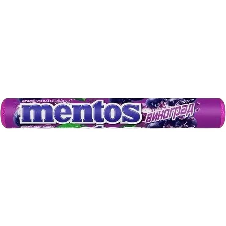 Конфета жевательная Mentos виноград 37.5 гр., обертка