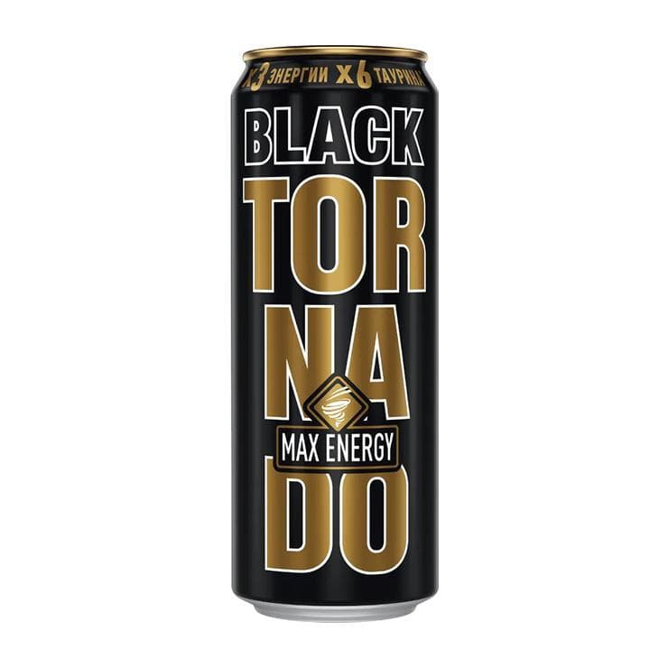 Напиток энергетический Tornado Energy Max Black 450 мл., ж/б