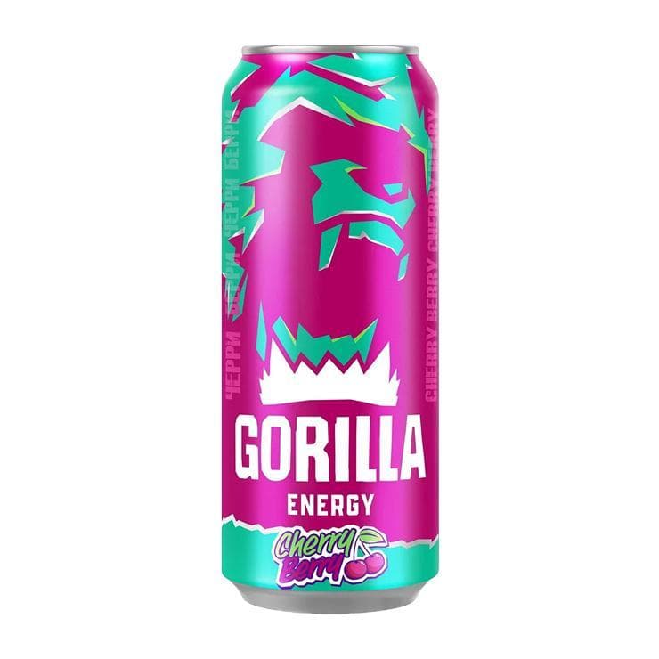 Напиток энергетический Gorilla вишня 450 мл., ж/б