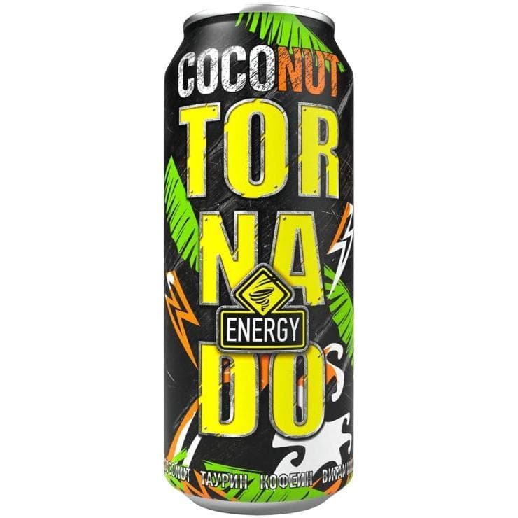 Напиток энергетический Tornado Energy Coconut 450 мл., ж/б